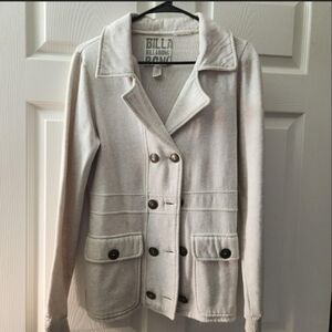 Billabong Women's Off-White Double-Breasted Pea Coat